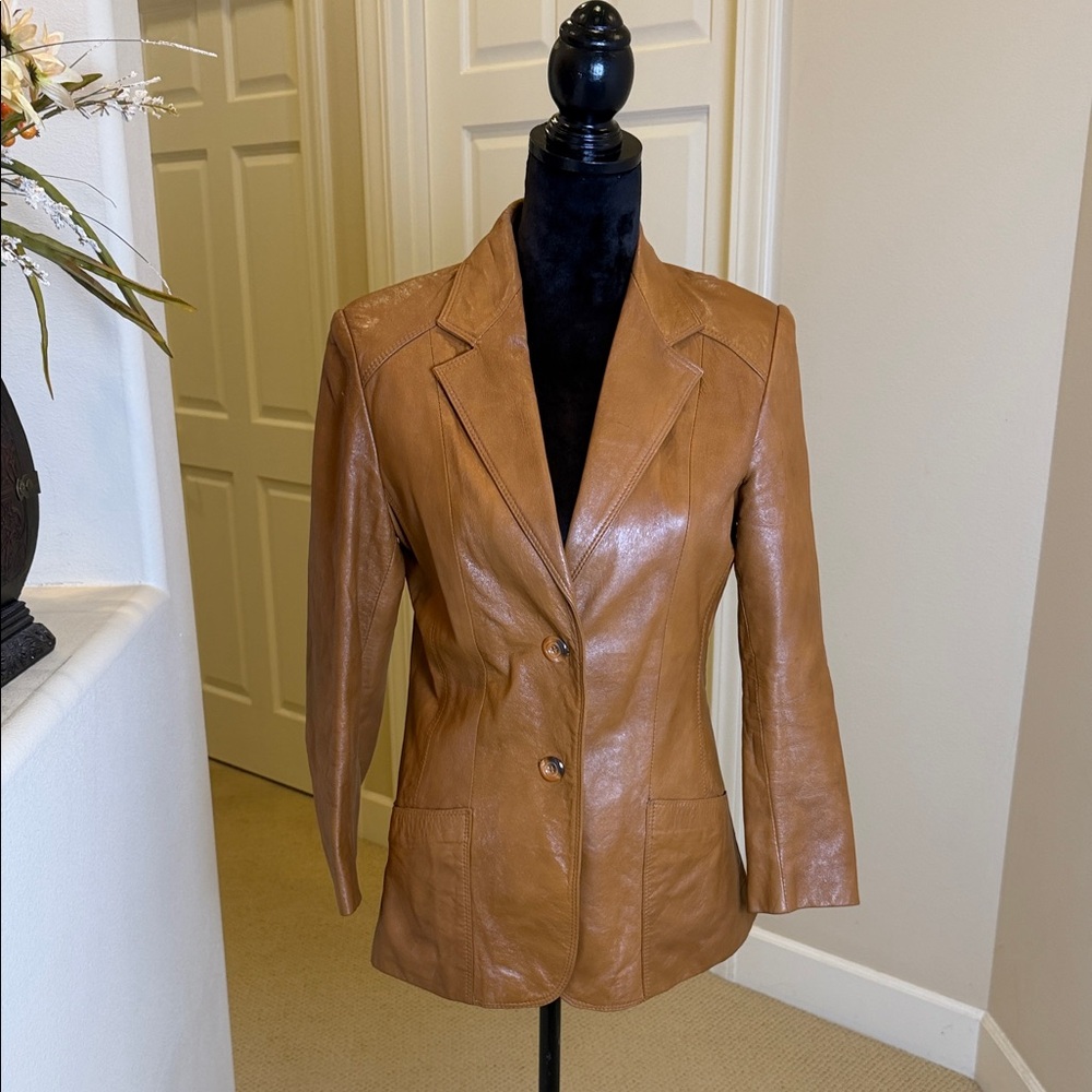 Vintage Wilsons Suede & Leather-Leather Blazer Size 10